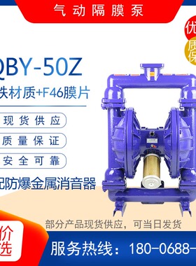QBY-50/65Z型铸铁气动隔膜泵丁腈/四氟膜片 强酸/强碱/强腐蚀液体