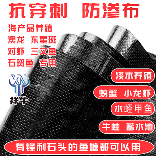 鱼塘编织防渗膜加厚养殖蓄水鱼池防水布黑色地膜防漏编织膜防渗布
