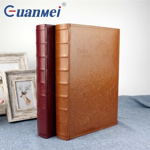 相册插页式大6寸300张 复古商务4R6寸过塑可放写字留言影集相簿本