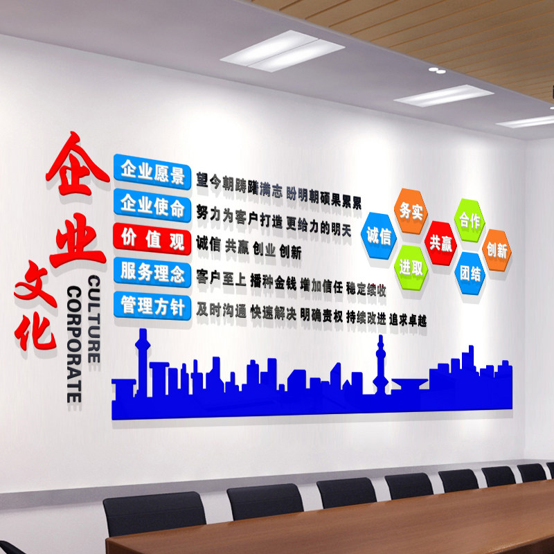 企业文化墙贴纸会议办公室墙面装饰公司背景墙布置励志标语3d立体,家居饰品,软装墙贴,淘宝优惠券,粉丝福利购,淘宝优惠卷
