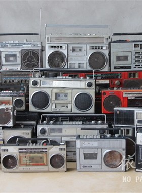 怀旧老物件老旧收音机收录机手提收音机录音机装饰品摆设摄影道具