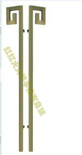 玻璃门拉手仿青古铜方管木门把手不锈钢现代KTV包厢大门欧式把手