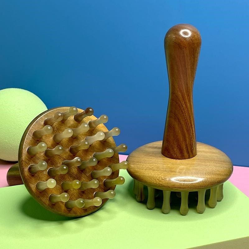 牛角檀木带脉经络按摩刷全身防疏通腹头部燃脂脱发梳子肚腿肝胆筋
