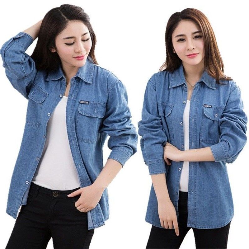 春夏薄款棉料长袖牛仔衬衫外套外搭休闲新款宽松大码男女防晒衬衣,女装/女士精品,衬衫,淘宝优惠券,粉丝福利购,淘宝优惠卷
