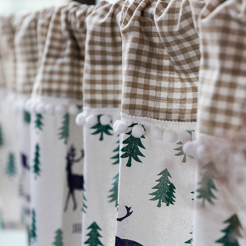 北欧布艺隔断帘门帘厨房卫生间遮挡帘简约格子卧室装饰小窗帘定制,居家布艺,成品窗帘,淘宝优惠券,粉丝福利购,淘宝优惠卷