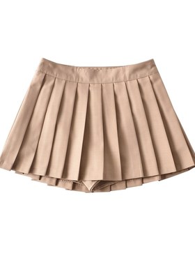 灰色百褶裙女夏季新款黑色高腰a字 显瘦2024新款半身裙小个子短裙