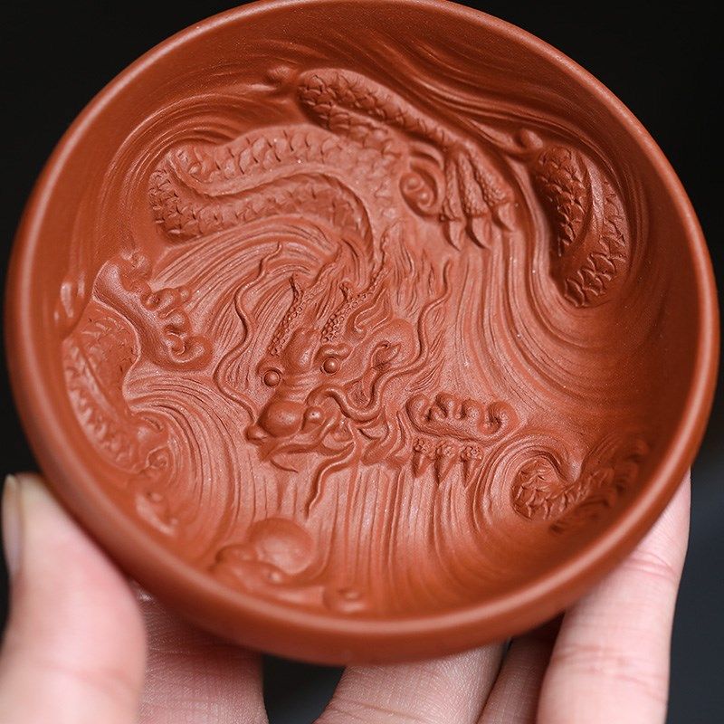 尊壶宜兴紫砂品茗杯单杯原矿朱泥主人杯小茶杯茶盏个人杯功夫茶碗