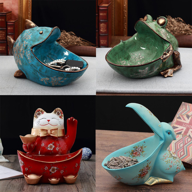 创意招财家居装饰品玄关桌面收纳摆件进门口放钥匙的收纳盒复古风,家居饰品,装饰摆件,淘宝优惠券,粉丝福利购,淘宝优惠卷