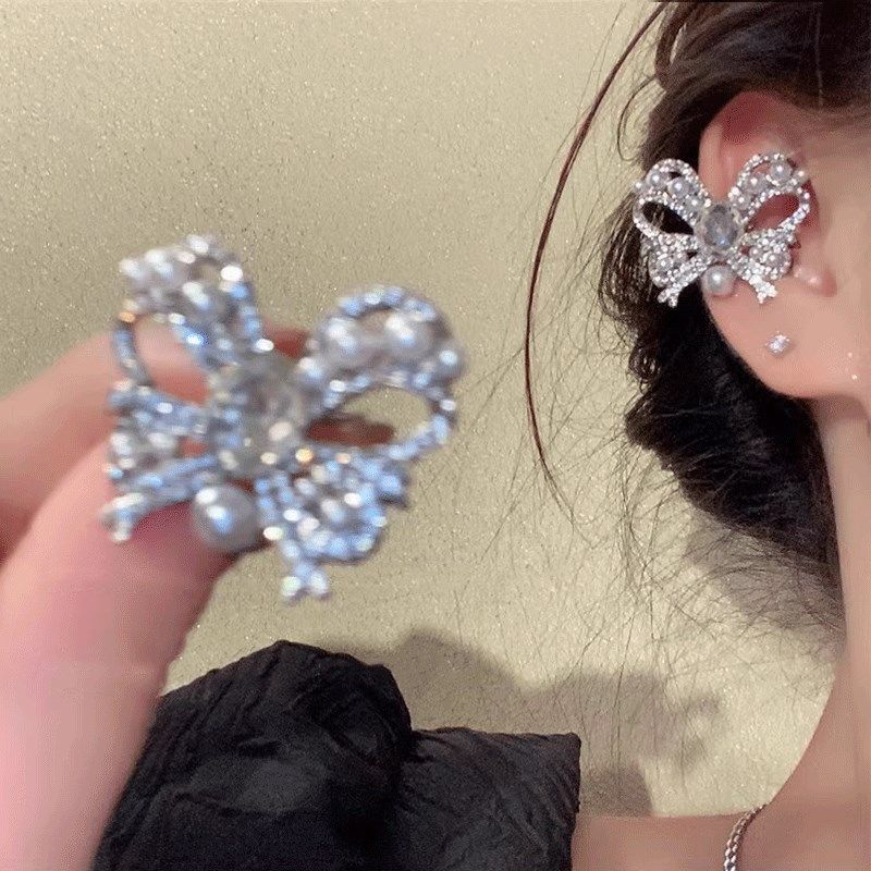 srrmhyn又仙又欲!满钻蝴蝶耳骨夹女无耳洞耳饰高级感轻奢耳环气,节庆用品/礼品,文化创意手环,淘宝优惠券,粉丝福利购,淘宝优惠卷