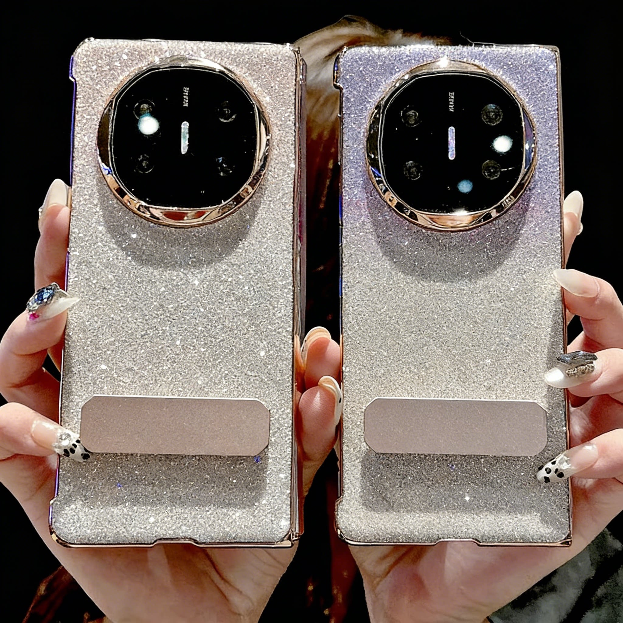 适用华为matex6手机壳折叠屏新款mateX7典藏版ins奢华碎钻闪粉闪钻matex5典藏版中轴保护防摔x3高级感女套