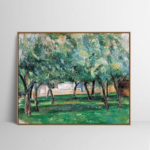 庄园塞尚油画布印刷喷绘仿制油画风景挂画客厅卧室沙发背景装饰画
