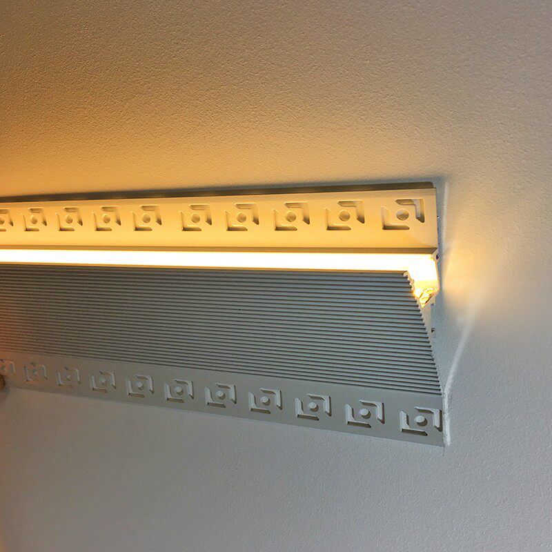 新款发光石膏线向上打光免开槽线性灯天花洗顶预埋洗墙暖光线条灯