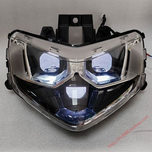 适用于新款赛鹰125大灯JYM125T-2C前大灯总成改装激光LED双光透镜