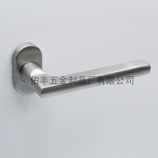 304拉丝不锈钢椭圆盖直角扁管门执手分体式窄体型材移门趟门拉手