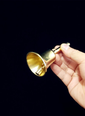 黄铜手摇铃三清铃会议呼叫铃铛提醒铃上课活动铃