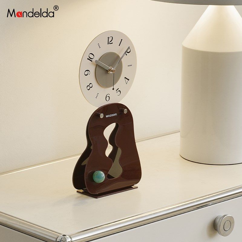 满得达办公桌面座钟书房卧室摆件客厅电视柜酒柜创意时钟装饰品,家居饰品,桌面摆件,淘宝优惠券,粉丝福利购,淘宝优惠卷