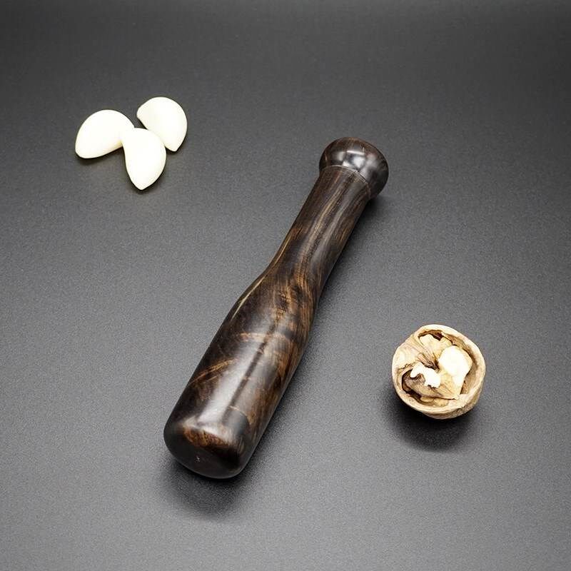 紫光檀蒜泥器乌木捣蒜器砸蒜器实木蒜锤子木头捣蒜棒擂茶辅食制作