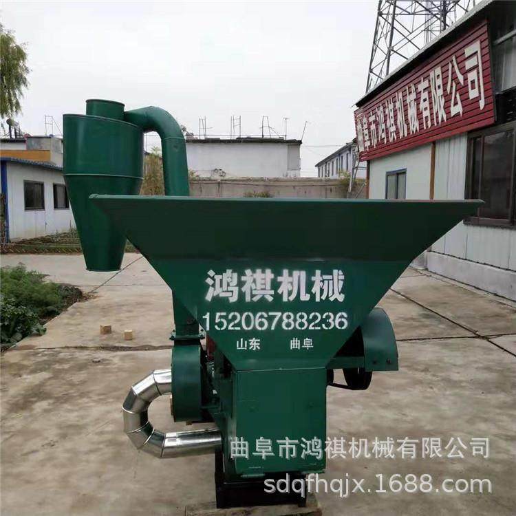 南阳锤片式饲料粉碎机价格自动进料粉碎机参数秸秆锤片粉碎机图片