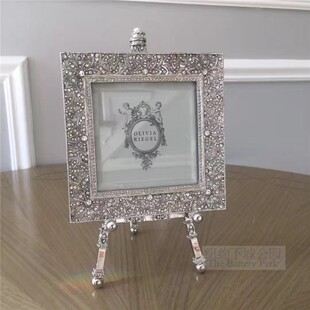 纽约下城公园进口Olivia Riegel温莎精致水晶切割镶嵌相框带画架