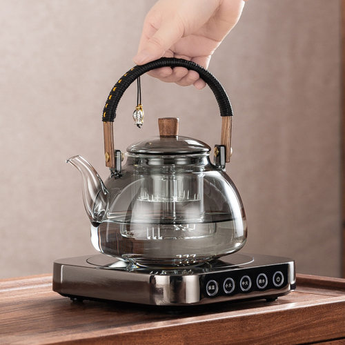 小型电陶炉围炉煮茶器家用室内玻璃蒸煮泡茶壶蒸煮简约耐热烧水