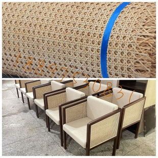 上黄藤编材料天然沙发柜门天花吊顶屏风隔断八角方格孔藤骨压边条