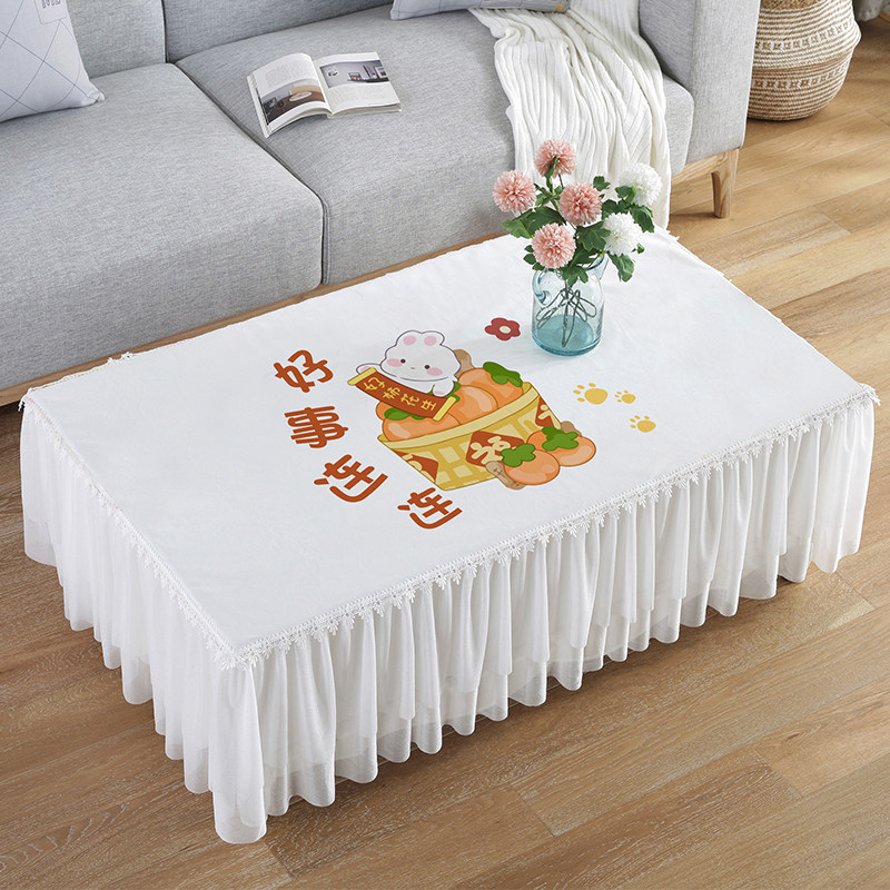 2024新年茶几桌布家用长方形氛围感餐桌布电视柜盖巾布艺台布套罩,居家布艺,桌布,淘宝优惠券,粉丝福利购,淘宝优惠卷