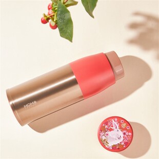 MOMO兔子保温杯男女士高颜值便携大容量红色生日送礼物水杯子精致