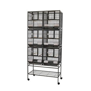 优嗖三层六宫格鹦鹉鸟繁殖笼叠加鸟笼分隔分层隔笼防溅大型群鸟笼