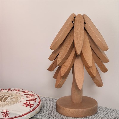 一棵树实木隔热垫创意家用餐桌垫防烫耐高温厨房菜碗盘垫桌面摆件