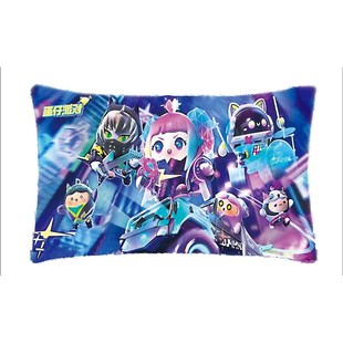 蛋仔儿童枕头幼小中学生午休趴睡枕护颈乳胶枕芯靠垫抱枕套环保印