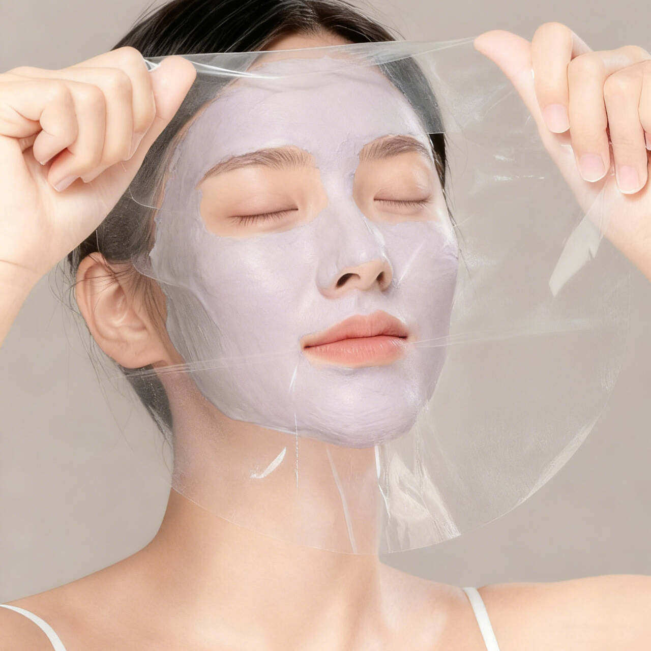 一次性保鲜膜面膜贴美容院专用透明塑料脸面部灌肤套装水疗面膜纸