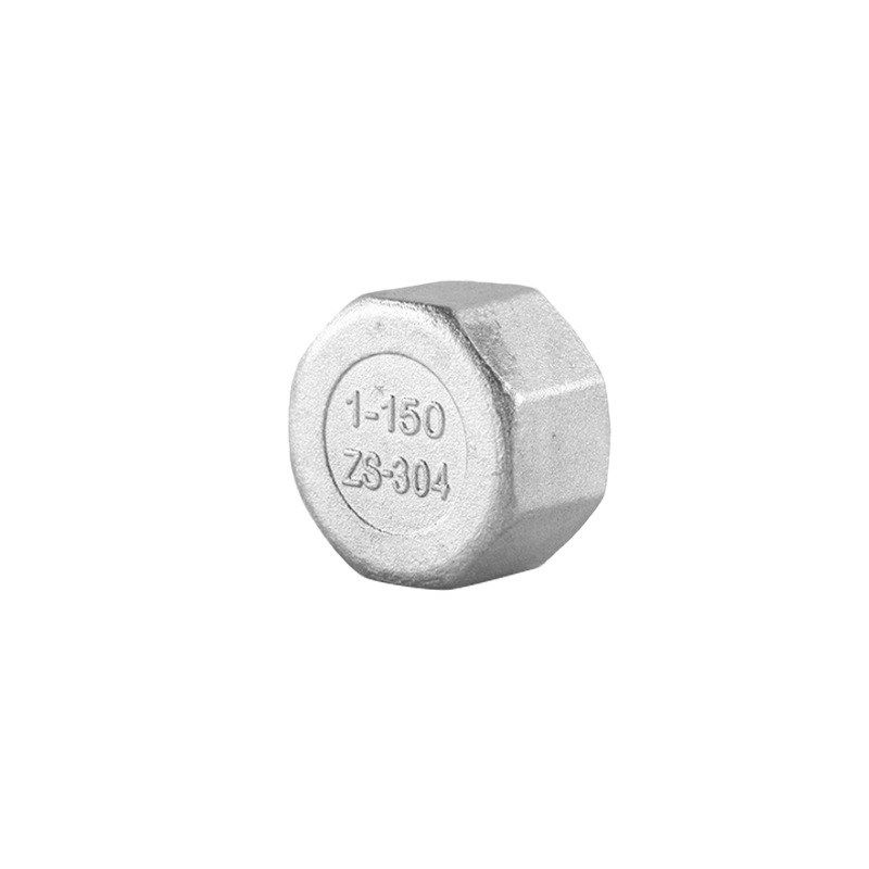 304不锈钢六角内丝堵帽管帽316L内螺纹管堵封头4分6分外螺纹堵头
