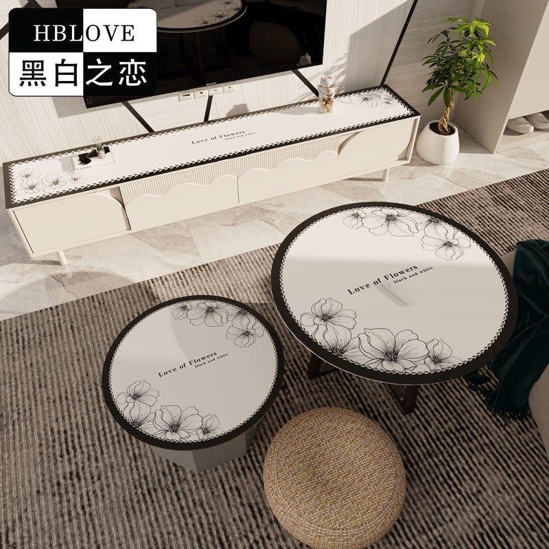 客厅茶几电视柜组合圆桌桌布皮革防水防油圆形餐桌桌垫长条保护垫