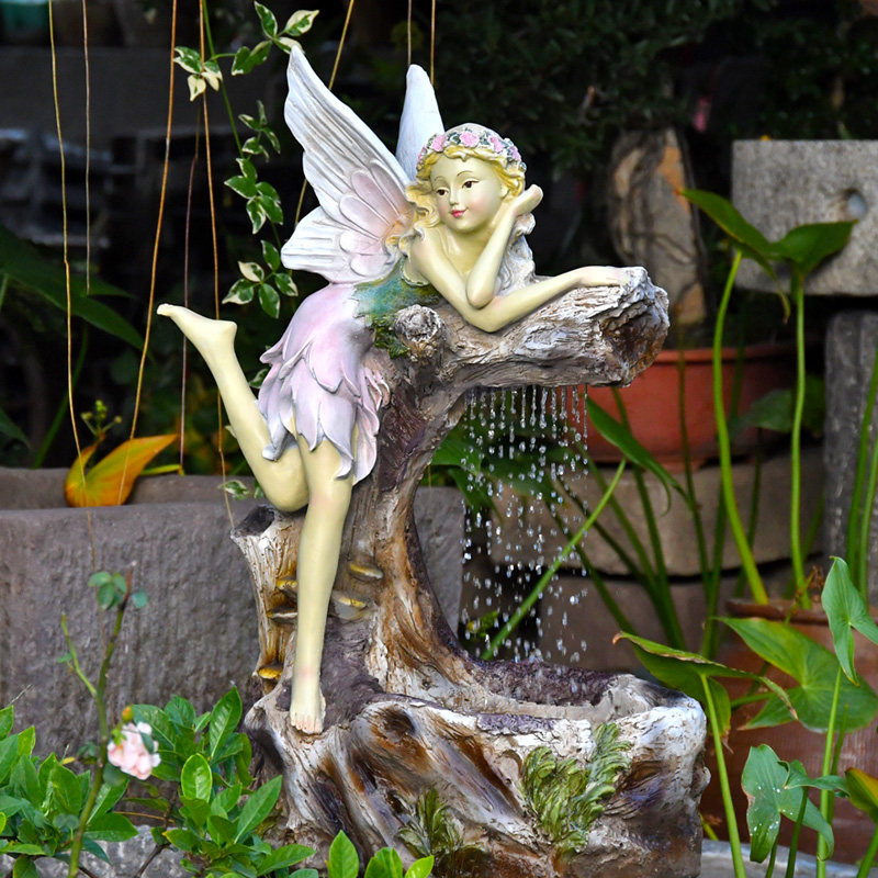 欧式花仙子流水摆件带水泵可循环阳台庭院造景布置入户送礼装饰品,家居饰品,流水摆件,淘宝优惠券,粉丝福利购,淘宝优惠卷