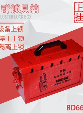 贝迪便携式集群锁箱 带孔锁具箱 安全锁具管理箱BD66708  721