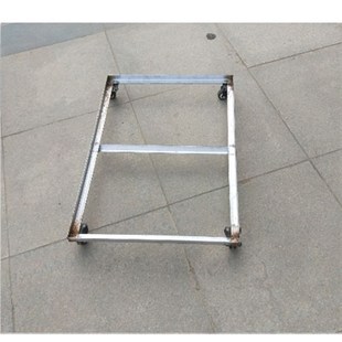 物流塑料筐周转车底座平板乌龟推车柜子机器移动带轮角钢货架订做