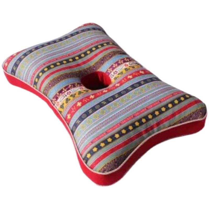 全棉粗布荞麦壳护耳枕头侧睡不压耳朵老人带单孔漏洞颈椎枕芯拉链,床上用品,枕头/枕芯,淘宝优惠券,粉丝福利购,淘宝优惠卷