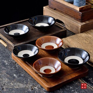 粗陶蒸碗好汉碗复古水浒传的碗家用碗古代喝酒小碗仿古酒碗怀旧