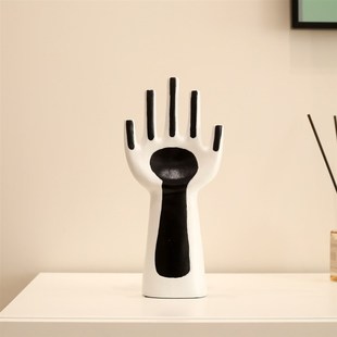 法式奶油风抽象手势极简装饰摆件客厅电视柜办公室书柜软装装饰品