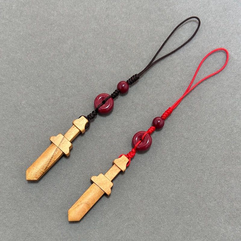 纯手工桃木宝剑手机链正宗婴儿童男女宝宝随身携带用真朱砂小挂件,家居饰品,木雕,淘宝优惠券,粉丝福利购,淘宝优惠卷