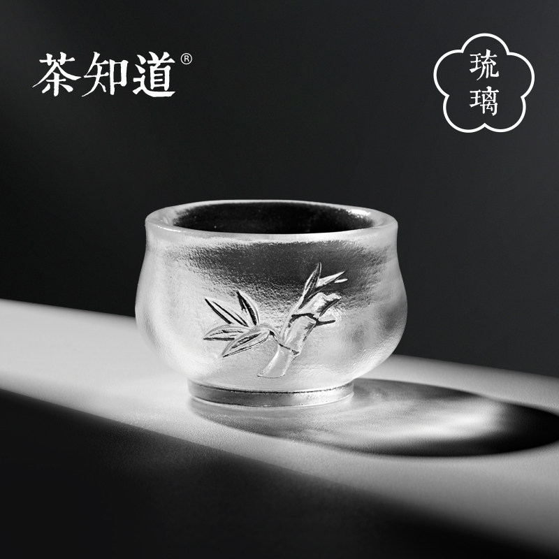 茶知道空竹琉璃杯功夫茶主人杯单杯功夫茶杯品茗杯小茶杯琉璃盏