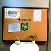 订制尺寸黑色铝框软木留言板照片相片墙展示扎钉120 200cm