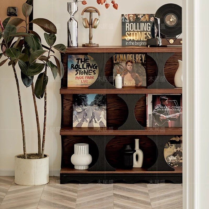木居盛复古实木展示柜餐边柜玄关柜客厅书柜书架中古风置物装饰柜,住宅家具,门厅/玄关柜/玄关架,淘宝优惠券,粉丝福利购,淘宝优惠卷