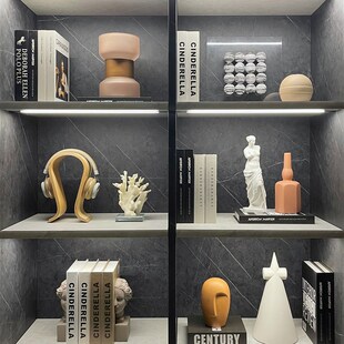 饰品摆件玻璃树脂创意工艺品书房组合ZH3424 现代样板间家居软装