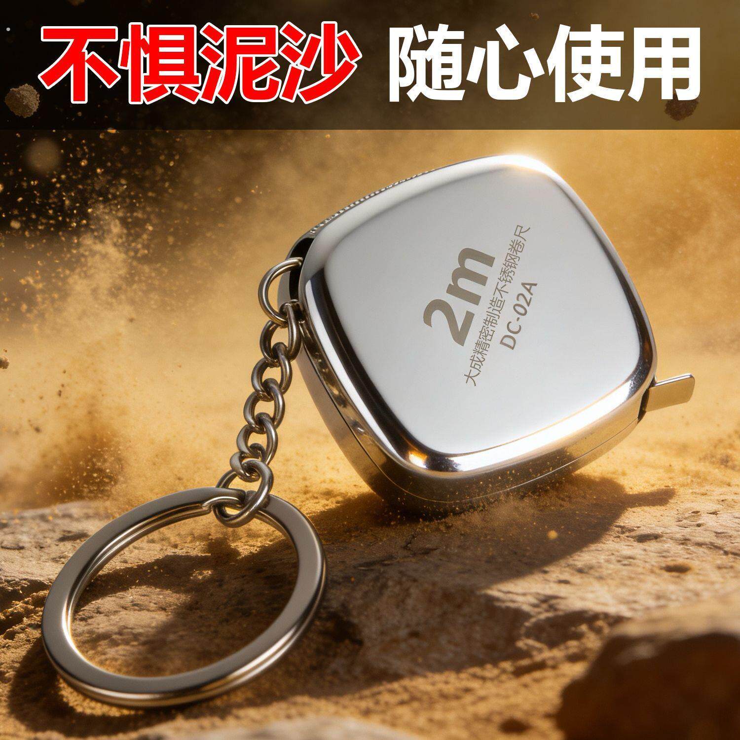 小卷尺迷你小型家用钥匙扣随身便携式2米量三围身高高端定制尺子