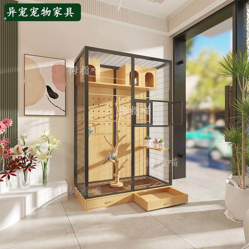 鸟笼子特大型特大号鹦鹉玄凤豪华别墅透明生态鸟屋户外定制孔雀笼