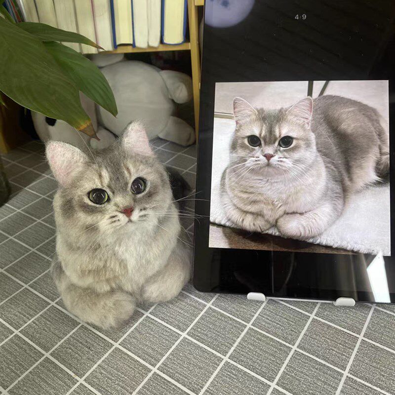 【爱宠定制】羊毛毡狗狗猫咪相框定制全身定制宠物仿真来图定制