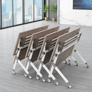 折叠培训桌椅组合拼接折叠会议桌条桌培训机构双人移动折叠办公桌