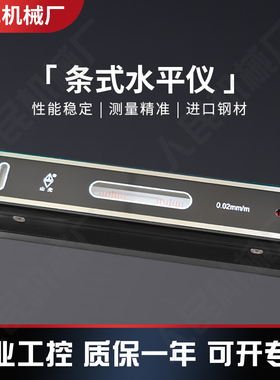 条式水平仪工业级机床测量高精度灵敏性能0.02mm水平尺钳工100200