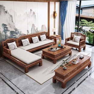 金花梨木全实木沙发冬夏两用客厅中式古典雕花菠萝格贵妃红木家具